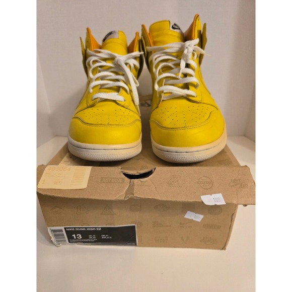 Nike Other - Nike‎ Dunk High BZ Yellow Orange Leather Sneakers Shoes Mens Size 13